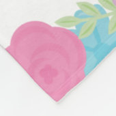 パーソナライズな花のユニコーンの顔 フリースブランケット (角)