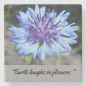 パーソナライズな花の石造りのコースター ストーンコースター (正面)