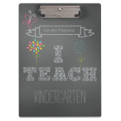 パーソナライズな花の黒板私はクリップボードを教えます クリップボード (正面)