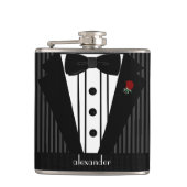 パーソナライズな花婿介添人の結婚 フラスク (正面)