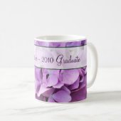 パーソナライズな花柄の卒業生のマグ コーヒーマグカップ (正面右)