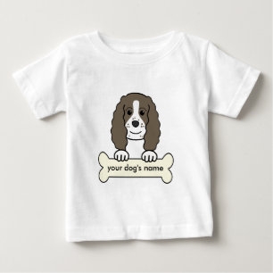 パーソナライズな英国のスプリンガースパニエル ベビーTシャツ