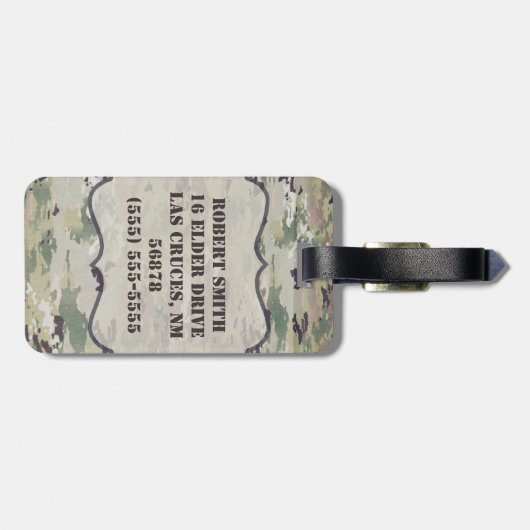 パーソナライズな荷物のラベルの軍隊OCPの迷彩柄のユニフォームカム ラゲッジタグ (裏面横)