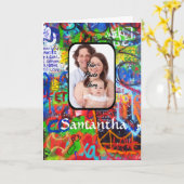 パーソナライズな落書き カード (黄色い花)