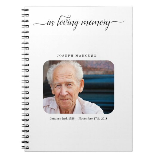 パーソナライズな葬儀の来客名簿/記念は署名します ノートブック (正面)