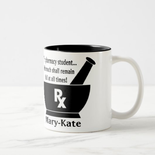 パーソナライズな薬学学生のマグ- ツートーンマグカップ (右)