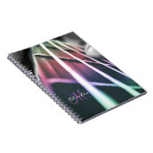 パーソナライズな虹のベースギター音楽ノート ノートブック (右側)