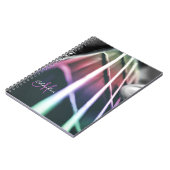 パーソナライズな虹のベースギター音楽ノート ノートブック (左側)