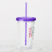 パーソナライズな虹の水彩画の学校のナース アクリルタンブラー (右)