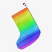 パーソナライズな虹の水彩画 スモールクリスマスストッキング (裏面 (吊り時))