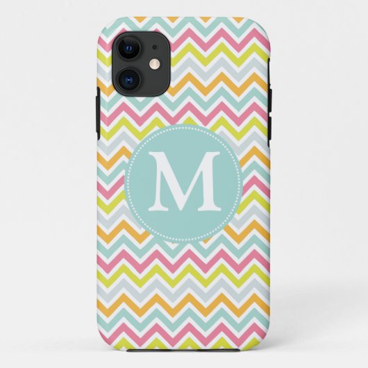 パーソナライズな虹シェブロン Case-Mate iPhoneケース (裏面)