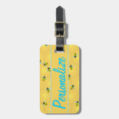 パーソナライズな蜂のぶんぶんうなること ラゲッジタグ (正面縦)