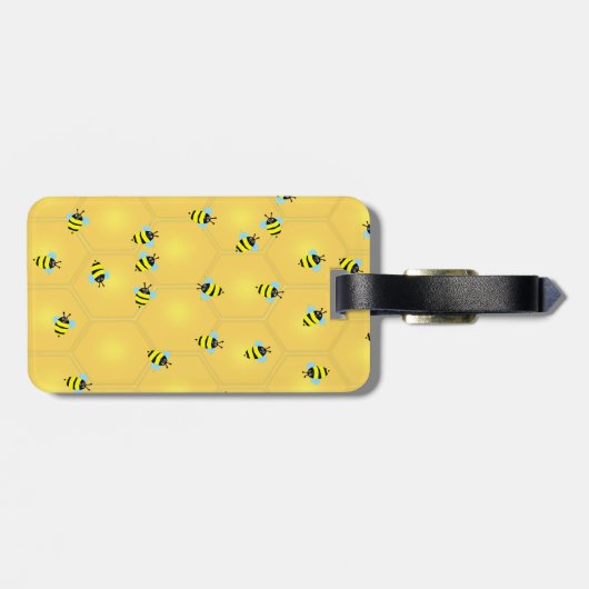 パーソナライズな蜂のぶんぶんうなること ラゲッジタグ (裏面横)
