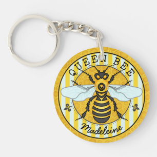 パーソナライズな蜜蜂の《昆虫》マルハナバチの女王バチかわいらしい キーホルダー