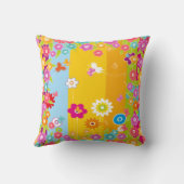 パーソナライズな蝶および花 クッション (裏面)