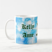 パーソナライズな蝶妖精のマグ コーヒーマグカップ (左)