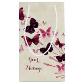 パーソナライズな蝶水彩画のすべての行事 スモールペーパーバッグ (裏面)