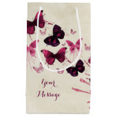 パーソナライズな蝶水彩画のすべての行事 スモールペーパーバッグ (正面)