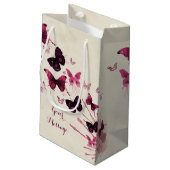 パーソナライズな蝶水彩画のすべての行事 スモールペーパーバッグ (裏面アングル)