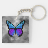 パーソナライズな蝶Keychain キーホルダー (裏面)