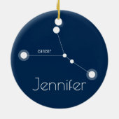 パーソナライズな蟹座の星座のオーナメント セラミックオーナメント (裏面)