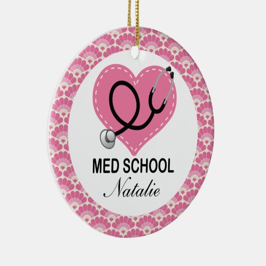 パーソナライズな衛生学校の卒業生のオーナメント セラミックオーナメント (右)
