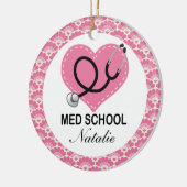パーソナライズな衛生学校の卒業生のオーナメント セラミックオーナメント (左)
