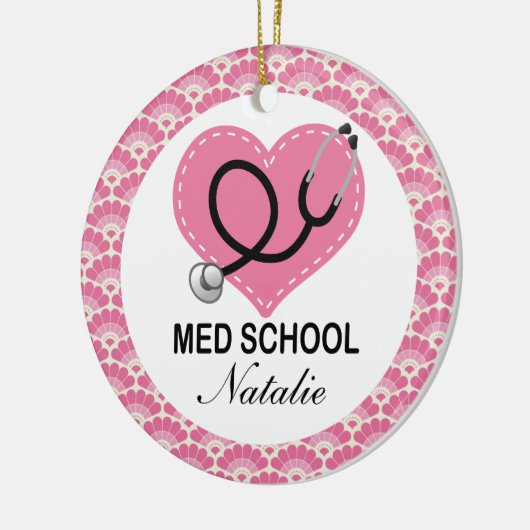パーソナライズな衛生学校の卒業生のオーナメント セラミックオーナメント (左)