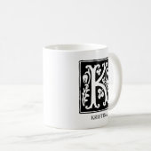 パーソナライズな装飾用のアルファベットの手紙K コーヒーマグカップ (正面右)