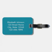 パーソナライズな装飾的な羽のデザイン ラゲッジタグ (裏面横)