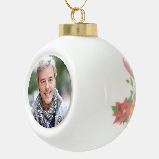 パーソナライズな記念のギフト愛情のある記憶の| セラミックボールオーナメント (右)