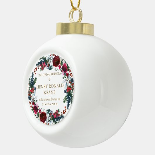 パーソナライズな記念のギフト愛情のある記憶2の| セラミックボールオーナメント (右)