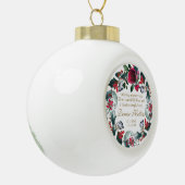 パーソナライズな記念のギフト愛情のある記憶3の| セラミックボールオーナメント (左)