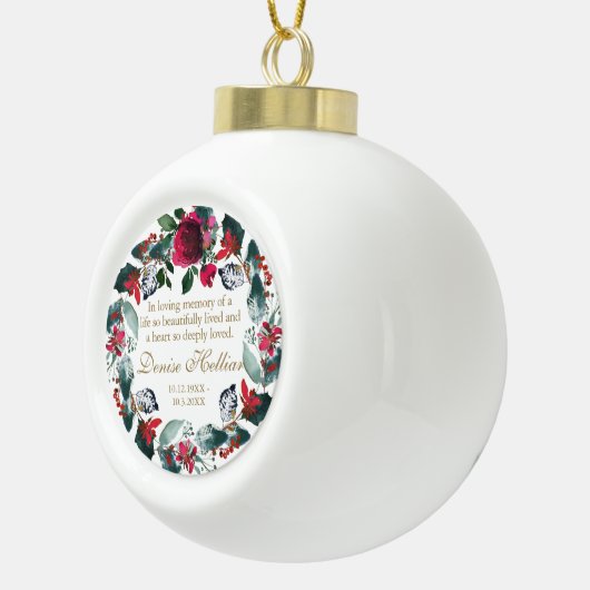 パーソナライズな記念のギフト愛情のある記憶3の| セラミックボールオーナメント (右)