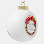 パーソナライズな記念のギフト愛情のある記憶4の| セラミックボールオーナメント (左)