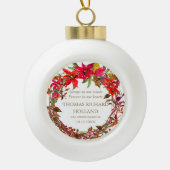 パーソナライズな記念のギフト愛情のある記憶4の| セラミックボールオーナメント (正面)