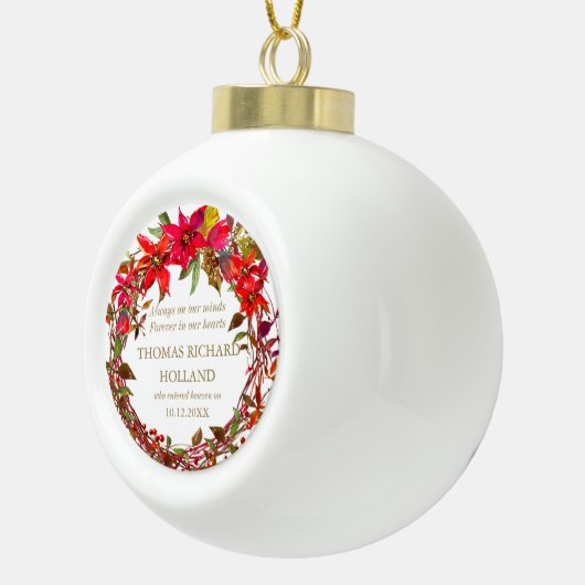 パーソナライズな記念のギフト愛情のある記憶4の| セラミックボールオーナメント (右)