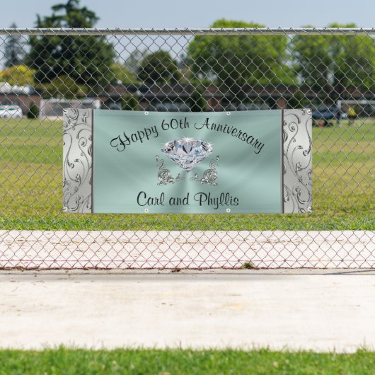 パーソナライズな記念日の旗、あなたの文字、色 横断幕 (インサイチュ)