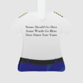 パーソナライズな試験副操縦士のクリスマスのオーナメント オーナメント (裏面)