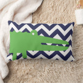 パーソナライズな誕生はわにLumbarの枕を詳しく述べます ランバークッション (ブランケット)