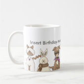 パーソナライズな誕生日のマグ コーヒーマグカップ (左)