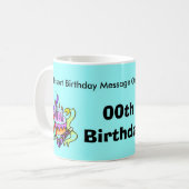 パーソナライズな誕生日のマグ コーヒーマグカップ (正面左)