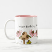 パーソナライズな誕生日のマグ ツートーンマグカップ (左)
