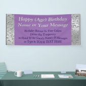 パーソナライズな誕生日の旗、あなたの文字および色 横断幕 (トレードショー)