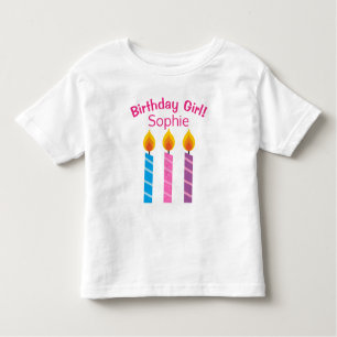 パーソナライズな誕生日は幼児のTシャツの良否を明りにすかして調べます トドラーTシャツ