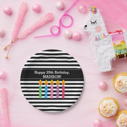 パーソナライズな誕生日は紙皿の良否を明りにすかして調べます ペーパープレート (パーティー)