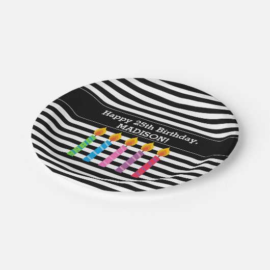 パーソナライズな誕生日は紙皿の良否を明りにすかして調べます ペーパープレート (アングル)