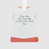 パーソナライズな調理師のシェフのクリスマスの休日のオーナメント オーナメント (裏面)