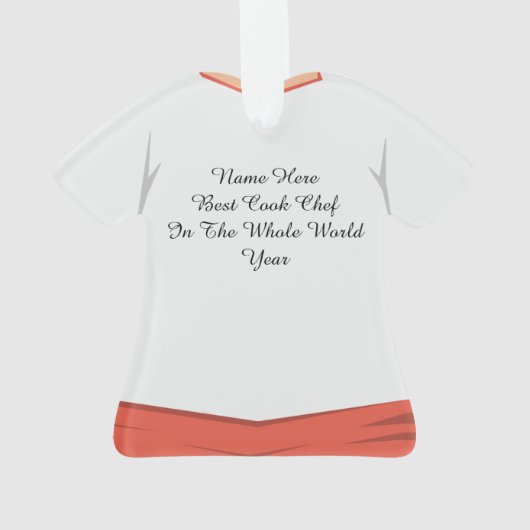 パーソナライズな調理師のシェフのクリスマスの休日のオーナメント オーナメント (裏面)