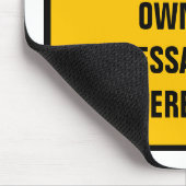 パーソナライズな警告標識 マウスパッド (コーナー)